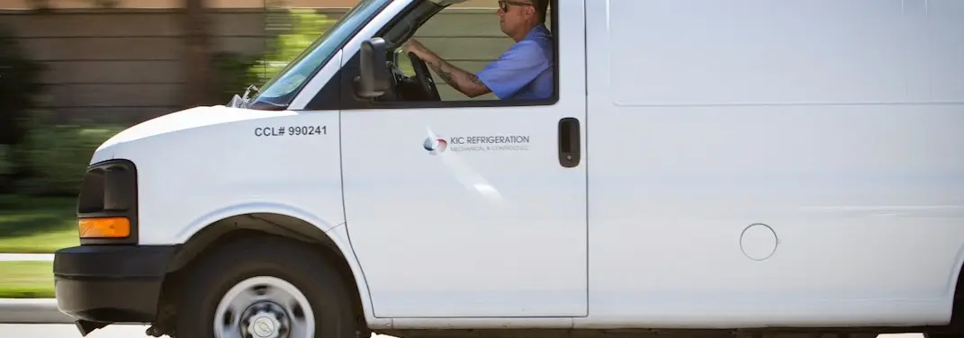 KIC Refrigeration service vehicle serving Redding area